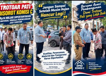 Trotoar Baru Pati Dipertanyakan, Komisi C Soroti Risiko
