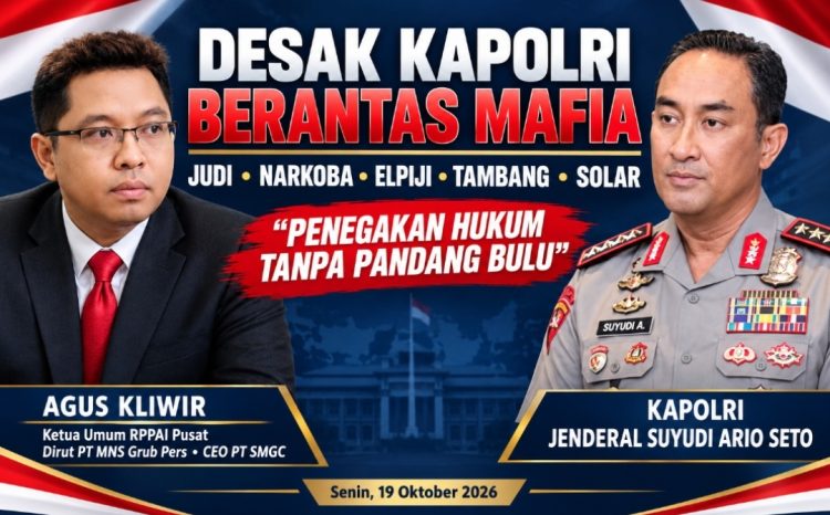 Agus Kliwir Desak Kapolri Untuk Penegakan Hukum Menyasar Jaringan Besar